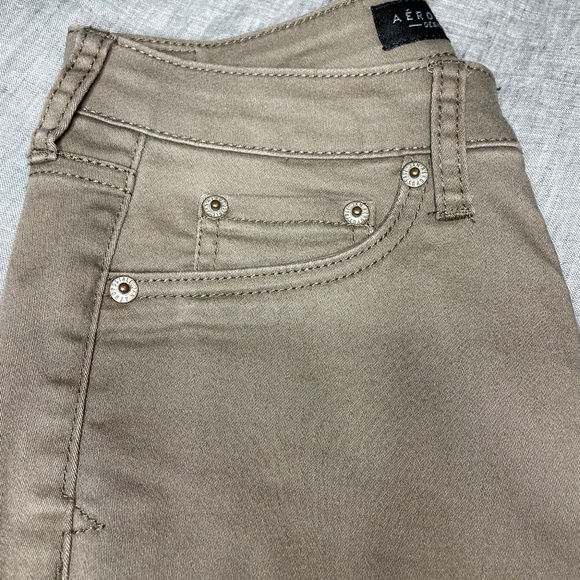 Aeropostale High Waisted Jegging Size 0 Taupe Clay color - Picture 4 of 6